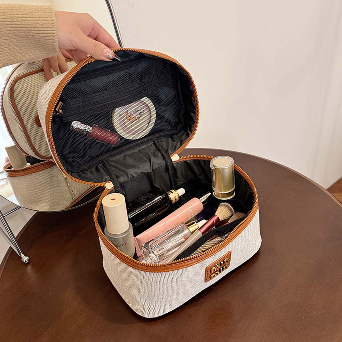 Luxury Skincare Labels - Nova bolsa organizadora de lona minimalista