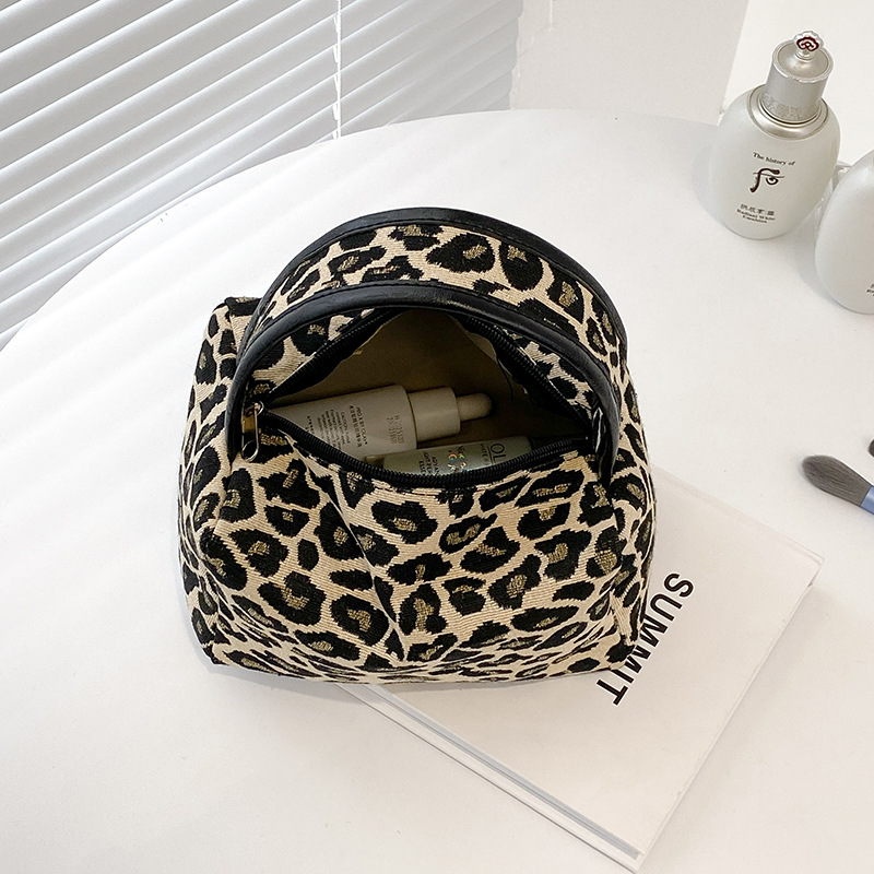 Bolsa de maquiagem leopardo lu - Luxury Skincare & Spa Reviews avaliação e preço