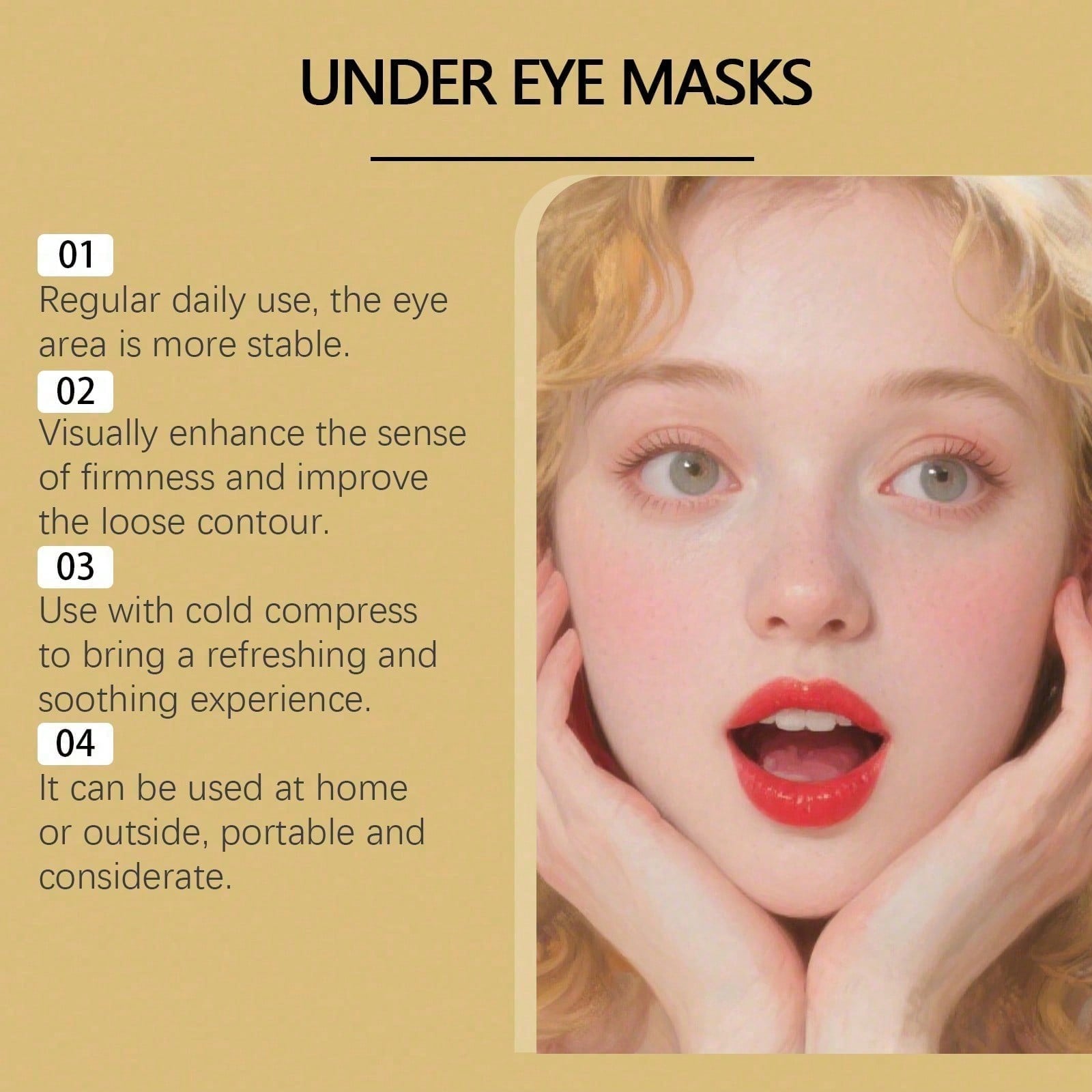 Máscara para Olhos em Ouro 24K - Luxury Skincare Mask avaliação e preço